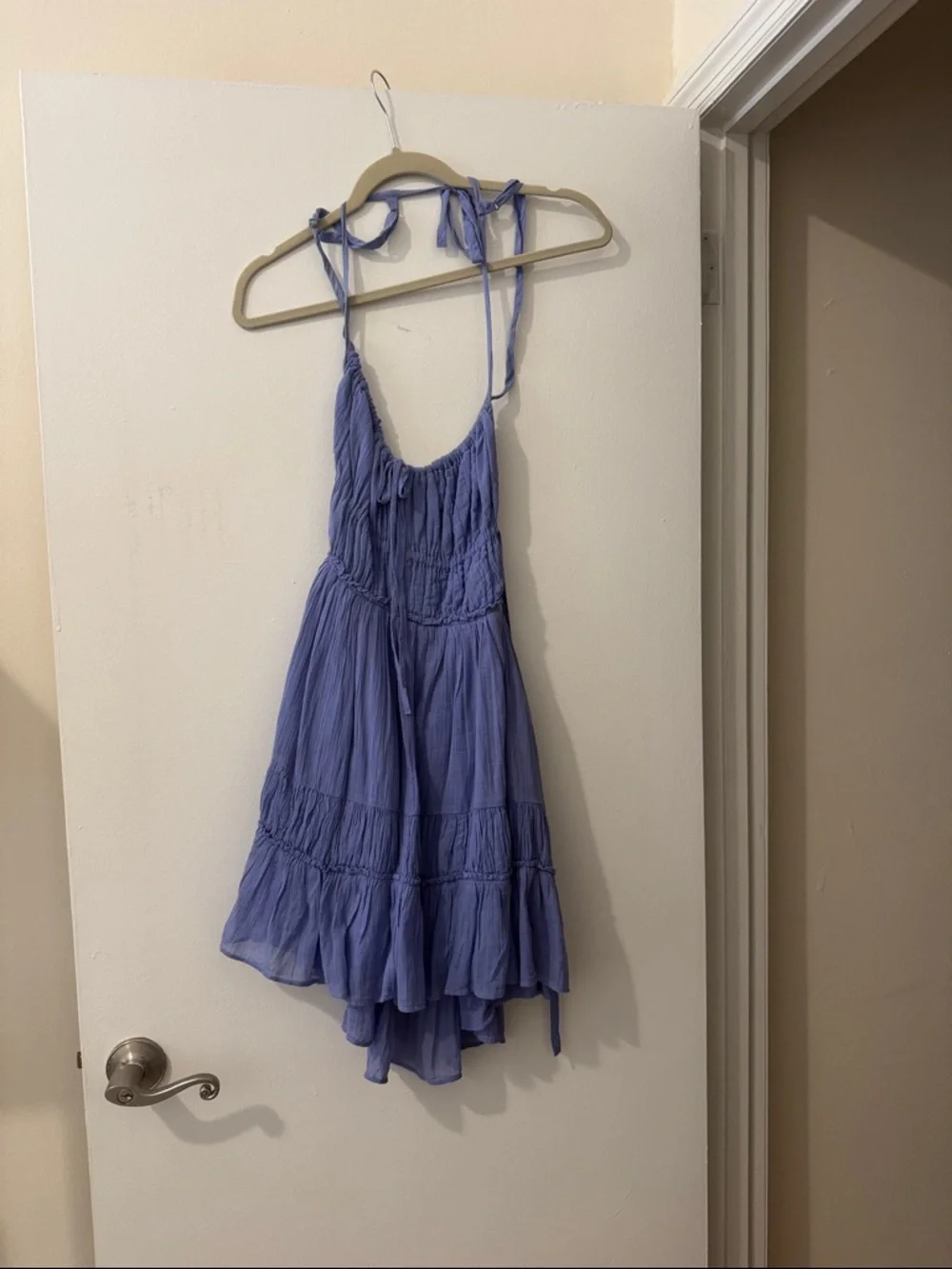 Free People Lavender Open Back Sundress with Ruffle Hem - Picture 2 of 3